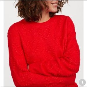 H&M pattern knit red sweater